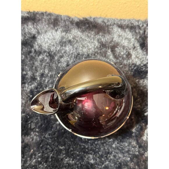 Vintage Farber Bros. Krome Amethyst Glass Round Pitcher Mid Century - Picture 7 of 9